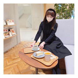 已經賣完了！ [古典成人洋裝◎] 航空彈性領洋裝[淺灰色] 第9張的照片