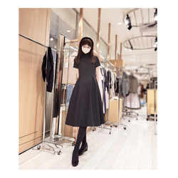 已經賣完了！ [古典成人洋裝◎] 航空彈性領洋裝[淺灰色] 第7張的照片