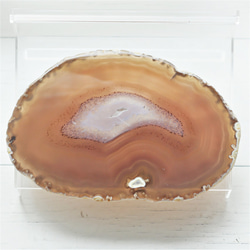 A-8　天然石　アゲート（瑪瑙）プレート　スライス　ナチュラル　天然無染色　ブラウン系　天然石インテリア・置物として 7枚目の画像