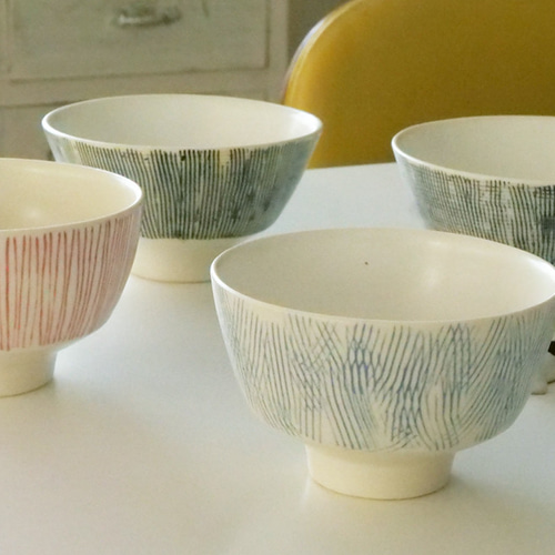 くし目象嵌・めし碗赤（sn : 375） 茶碗・めし碗 Potta 通販 15649858