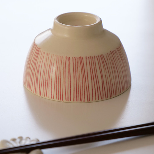 くし目象嵌・めし碗赤（sn : 375） 茶碗・めし碗 Potta 通販 15649858