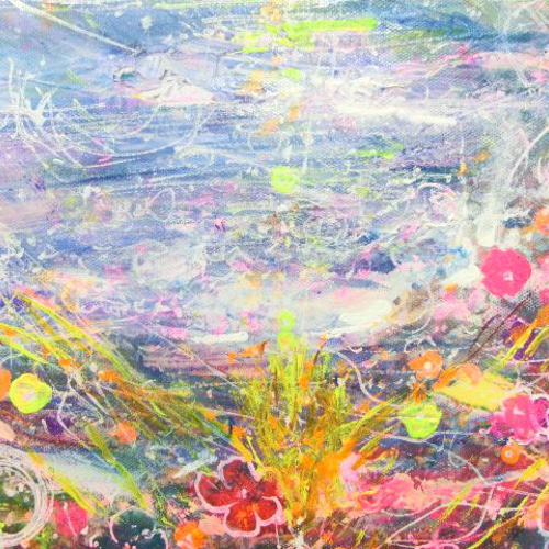 原画 「真夏の海 」 キャンバス 横45.5㎝ × 縦38㎝ × 奥行2㎝ 絵画