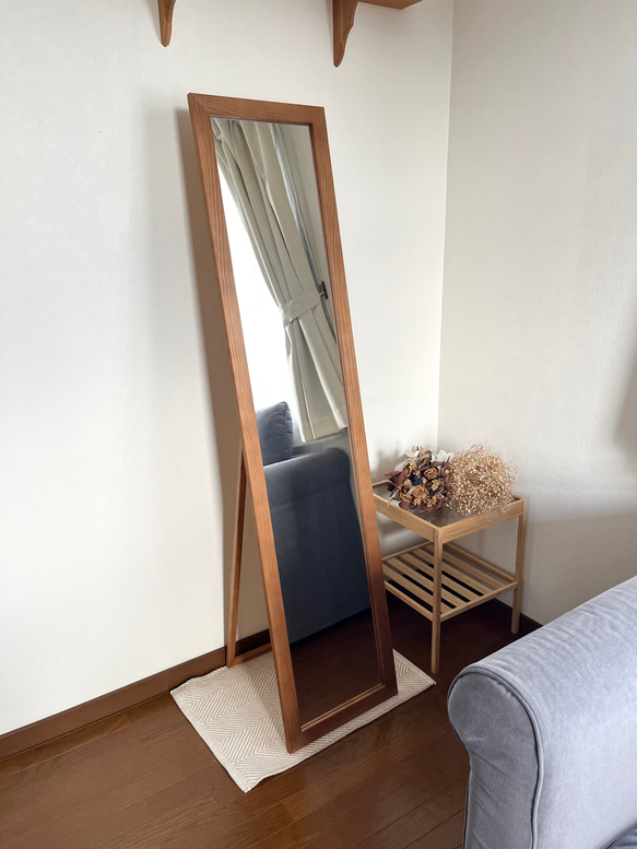 日本製】全身鏡 スタンドミラー アンティーク調 ドレッサー・ミラー  