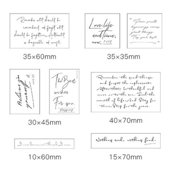 手帳スタンプセット　handwriting　[AY061] 4枚目の画像