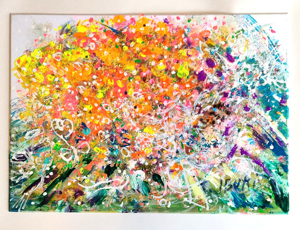 原画「華」イラストボード 30.5×22.5㎝ パワーアート 絵画 息吹