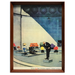 ハーマンミラー 1950年代 アメリカ ヴィンテージ 雑誌 広告 額付 ポスター 3枚目の画像