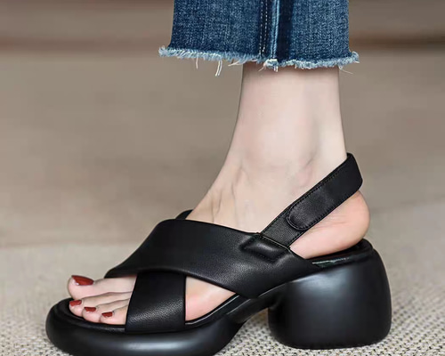 レザー サンダル ウェッジソールサンダル ミュール スポーツサンダル