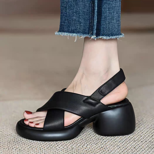 レザー サンダル ウェッジソールサンダル ミュール スポーツサンダル