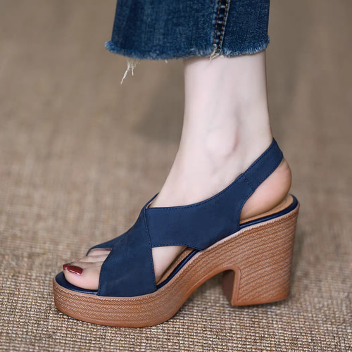 レザー サンダル ウェッジソールサンダル ミュール スポーツサンダル