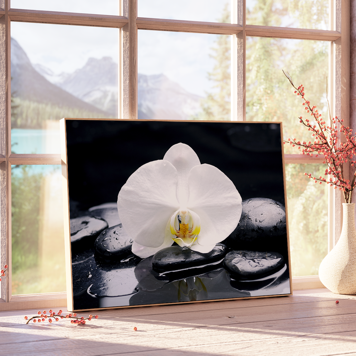 アートパネル 60×80 水晶絵 XG3189 風水 錦鯉 壁掛けパネル 絵