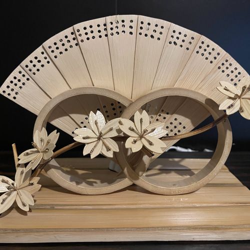 No.020t 竹灯り ハンドメイド 曲線の美 インテリア bamboo No