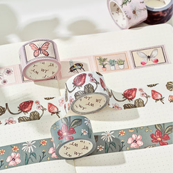 5巻 海外和紙テープ 甜草莓 甘いいちご 和紙マスキングテープ(剥離紙付き) ストロベリー 植物系 装飾系 海外マステ 4枚目の画像