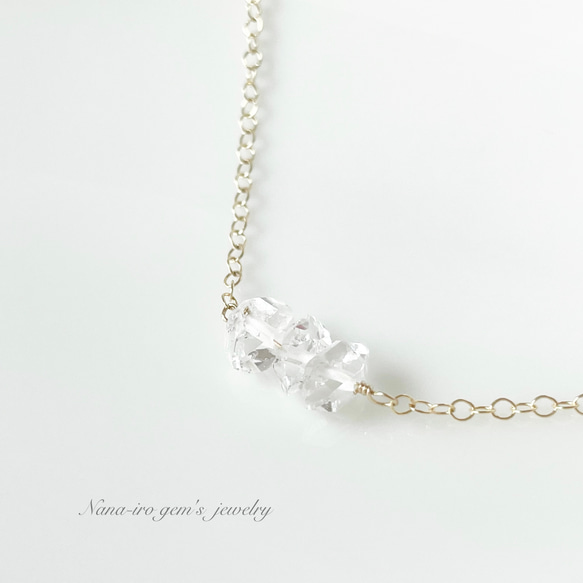 14kgf Herkimerdiamond necklace 6枚目の画像