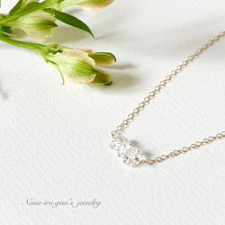 14kgf Herkimerdiamond necklace 4枚目の画像