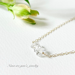 14kgf Herkimerdiamond necklace 1枚目の画像