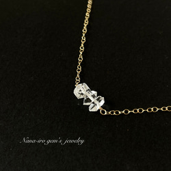 14kgf Herkimerdiamond necklace 5枚目の画像