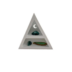 ムーンオンザテント 三角形 木製ラック 天然石 2color 5枚目の画像