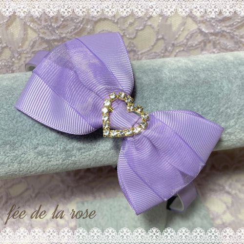 リボンのカチューシャ 姫かわ プリンセス ハート ハンドメイド Dハロ