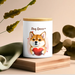【 キュンです 柴犬 】 キャニスター　保存容器　お家用　プレゼント　犬　ペット　うちの子　犬グッズ 3枚目の画像