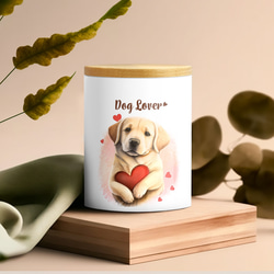 【 キュンです ラブラドールレトリバー 】 キャニスター　保存容器　お家用　プレゼント　犬　ペット　うちの子　犬グッズ 3枚目の画像