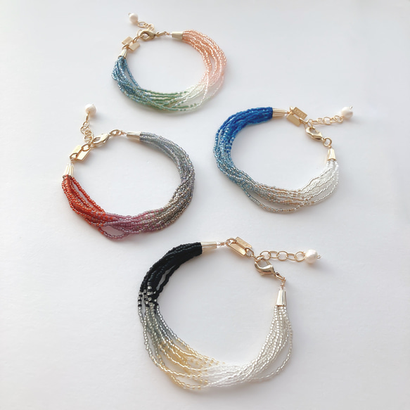 BRACELET:「春」四季 -グラデーションビーズのブレスレット- 8枚目の画像