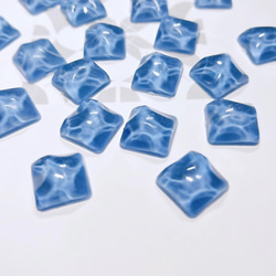 〈10個〉水波 カボション 　アクセサリー パーツ　貼るタイプ　ブルー 2枚目の画像