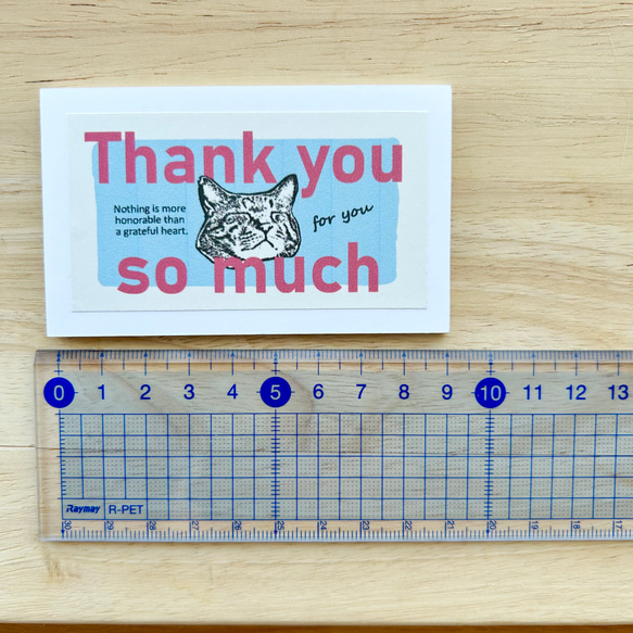 ［春三色］猫のサンキューカード/メッセージカード 6枚目の画像