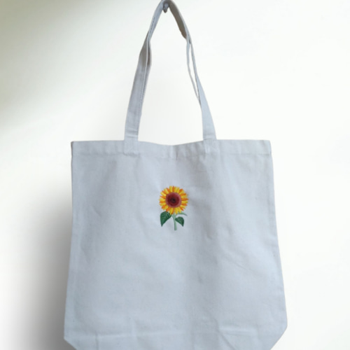 ひまわり 刺繍トートバッグ トートバッグ utaori 通販 15651732