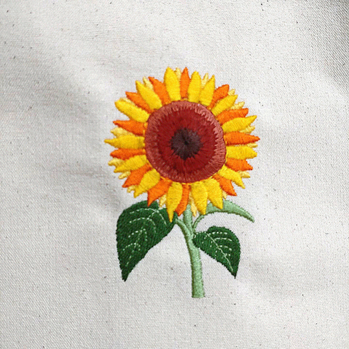 ひまわり 刺繍トートバッグ トートバッグ utaori 通販 15651732
