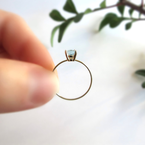 agete｜<3月誕生石>K10アクアマリンベビーリング | Rakuten