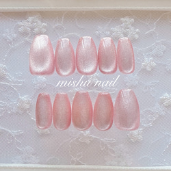 33 ターコイズブルー×ニュアンス×シルバーミラーネイル ネイルチップ