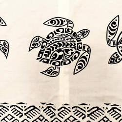 パウスカート(柄合せ)丈75㎝/約4.2Y(アイボリー系)ホヌ＆タパ柄 3枚目の画像