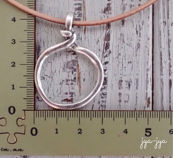 【再出品】antique silver plate necklace - circle 5枚目の画像