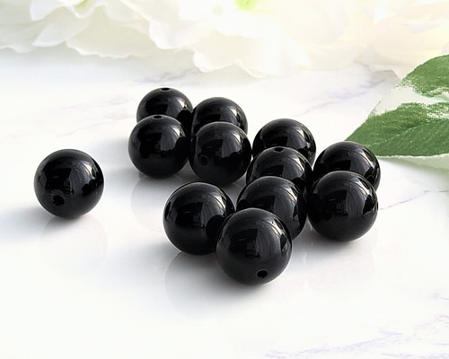 6～12mm モリオン (黒水晶) 天然石 丸玉 ラウンド 【サイズ選択】 6mm