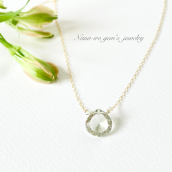 14kgf green amethyst necklace 5枚目の画像