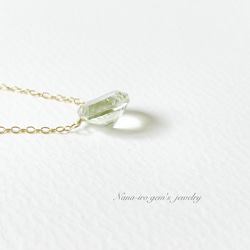 14kgf green amethyst necklace 4枚目の画像