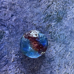 ガラスのカボション　Ⅹ　ブルー×ロゼ　S　 4枚目の画像