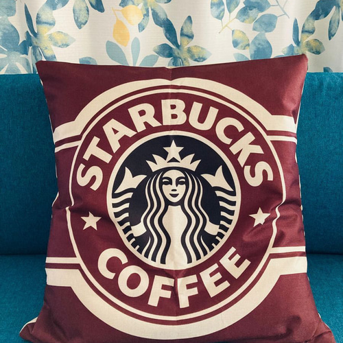 ☆大人気☆スタバ・クッション・座布団カバー☆ブラウン【55×59