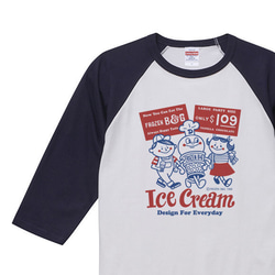 [P-only order page] Ice cream Boy&amp;Girl Raglan 3/4 sleeve T-s 第1張的照片