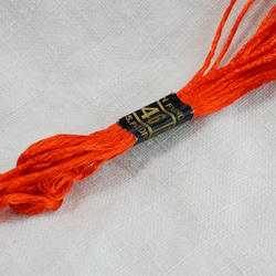 アンティーク DMC 刺繍糸 人絹 オレンジ 3枚目の画像