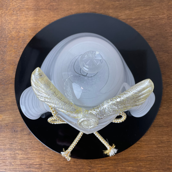 ガラスの兜飾り 飛翔 白色【コンパクト】五月人形 端午の節句 10枚目の画像