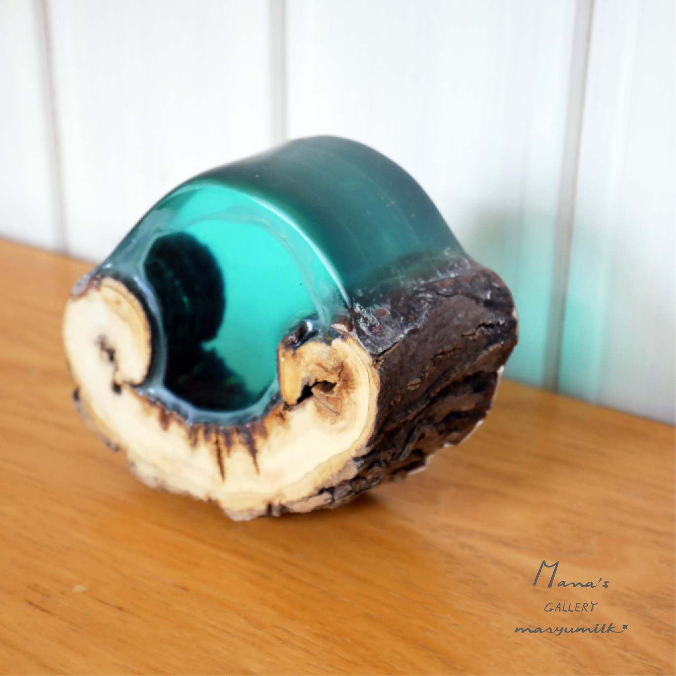 木の雫シリーズ　peacock blue