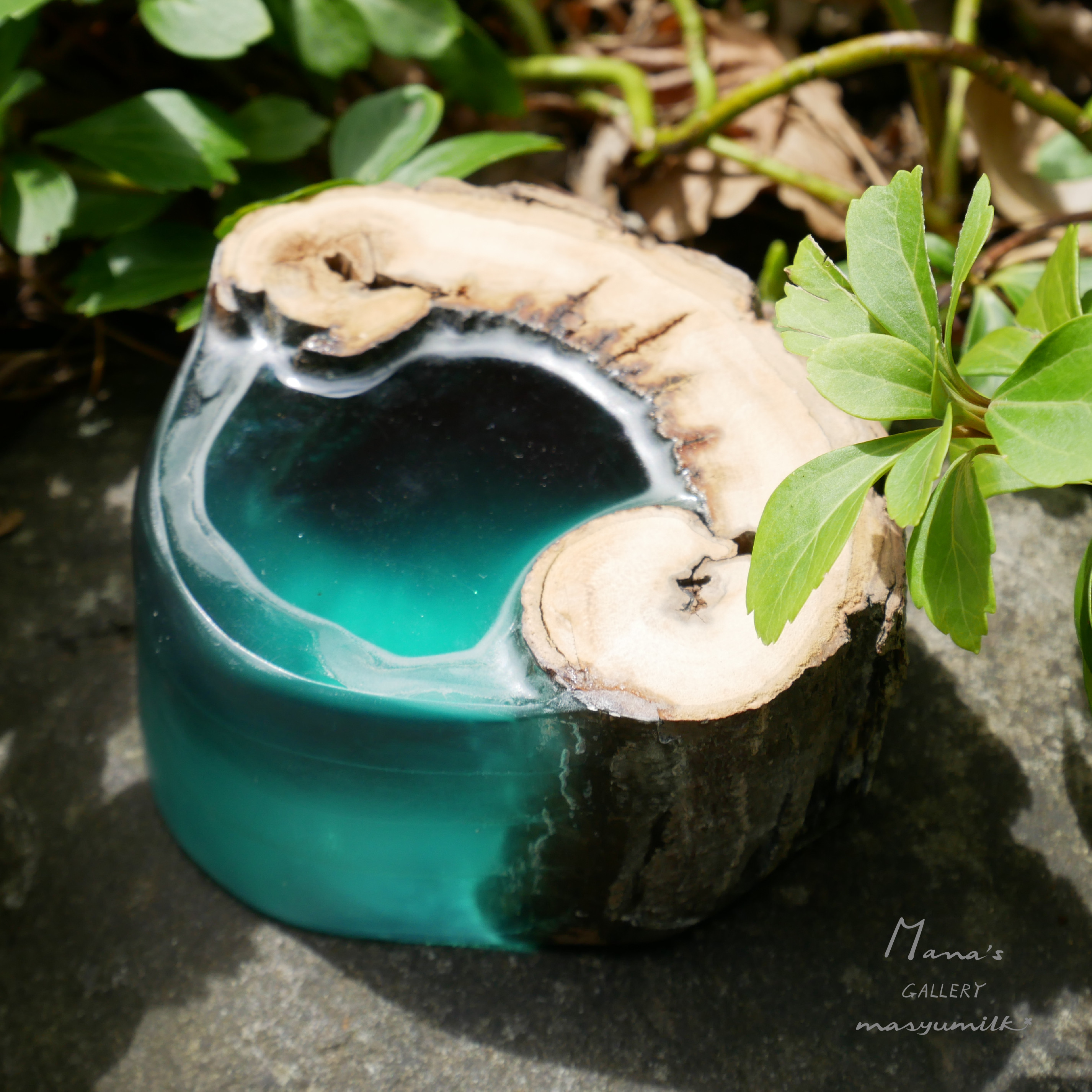 木の雫シリーズ　peacock blue