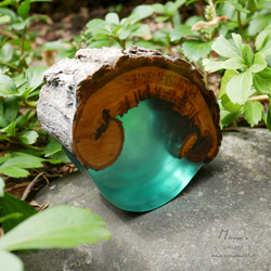 木の雫シリーズ　peacock blue 9枚目の画像