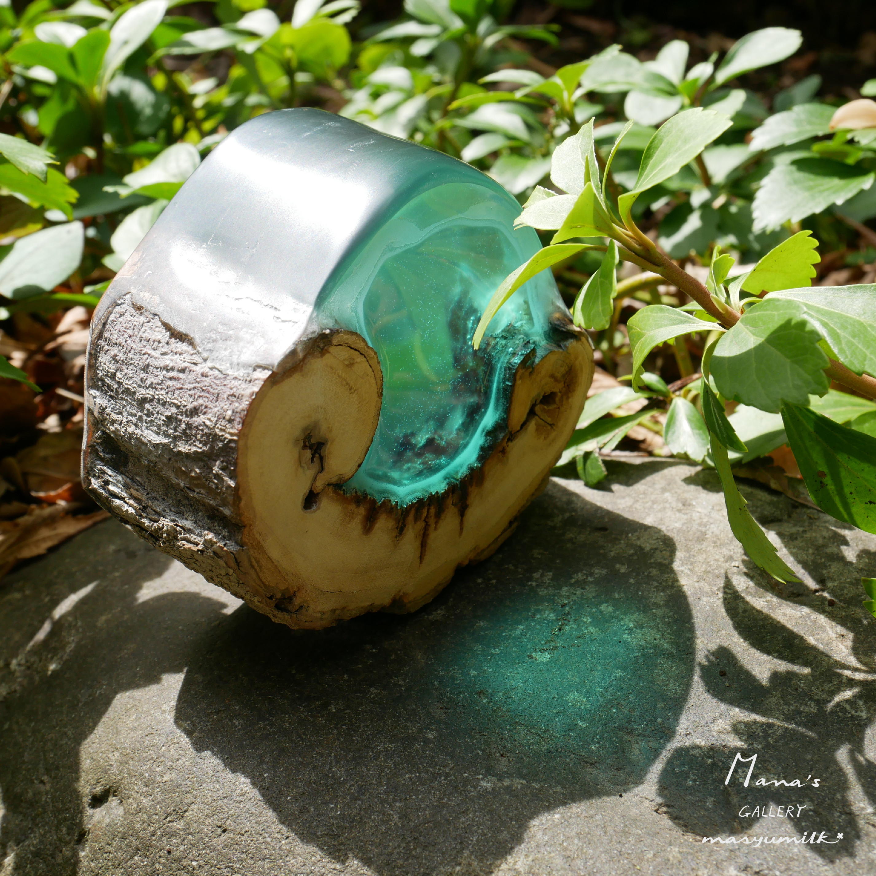 木の雫シリーズ　peacock blue