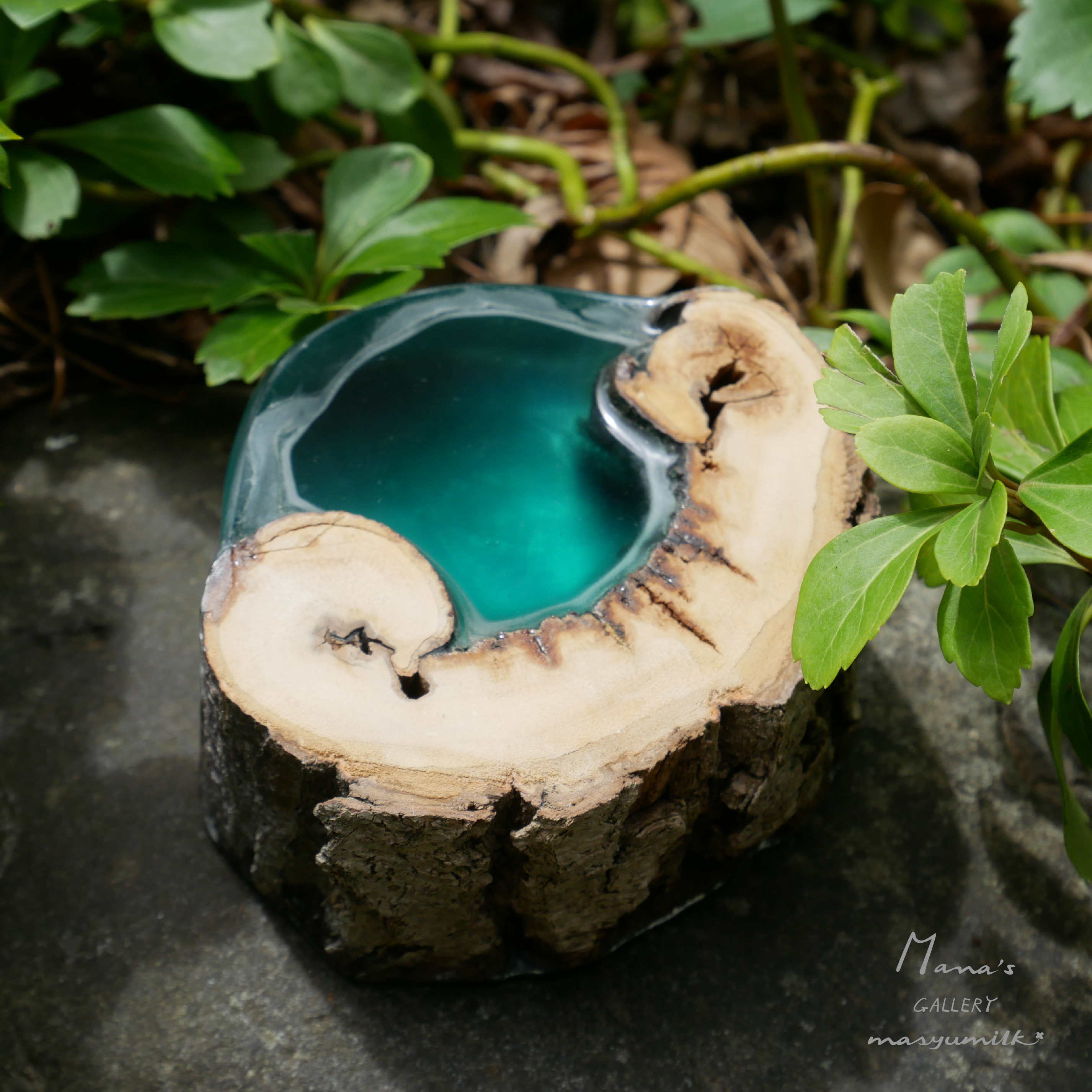 木の雫シリーズ　peacock blue