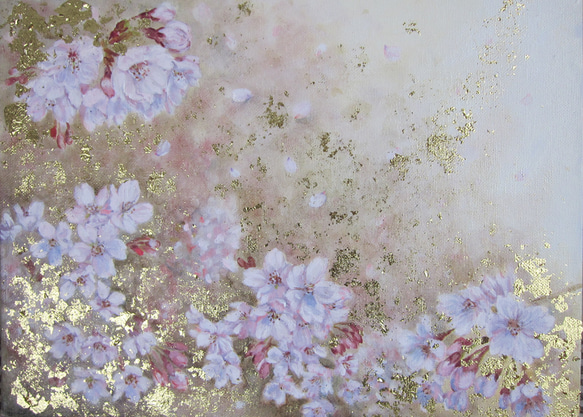 桜の油絵F4ボード 8枚目の画像