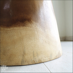 無垢材 マッシュルームスツールN/2 イス 椅子 ベンチ 木製スツール 花台 ナチュラル モンキーポッド 送料無料 3枚目の画像