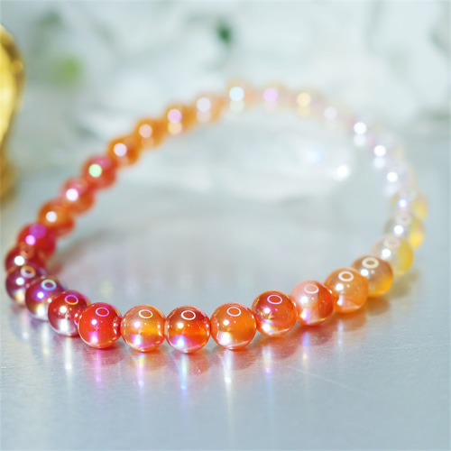 美色グラデーション マルチカラー スギライトブレスレット 9 世界三大