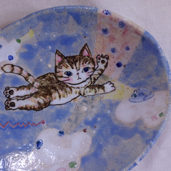 宇宙を旅する猫ちゃん    楕円中皿 4枚目の画像